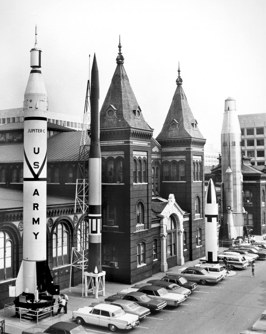 Rocket Row on West Side of A&I Building; 1960s